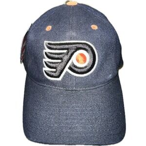 Vintage 90's Puma NWT Philadelphia Flyers Navy Blue Cap Hat Snap Back NHL Hockey